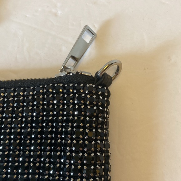 EUC. Small, black and silver metallic wristlet. - Picture 7 of 8